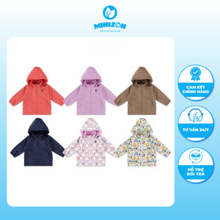 Áo gió 2 lớp kéo khóa có mũ Lullaby NH550 cho bé từ 1Y đến 4Y