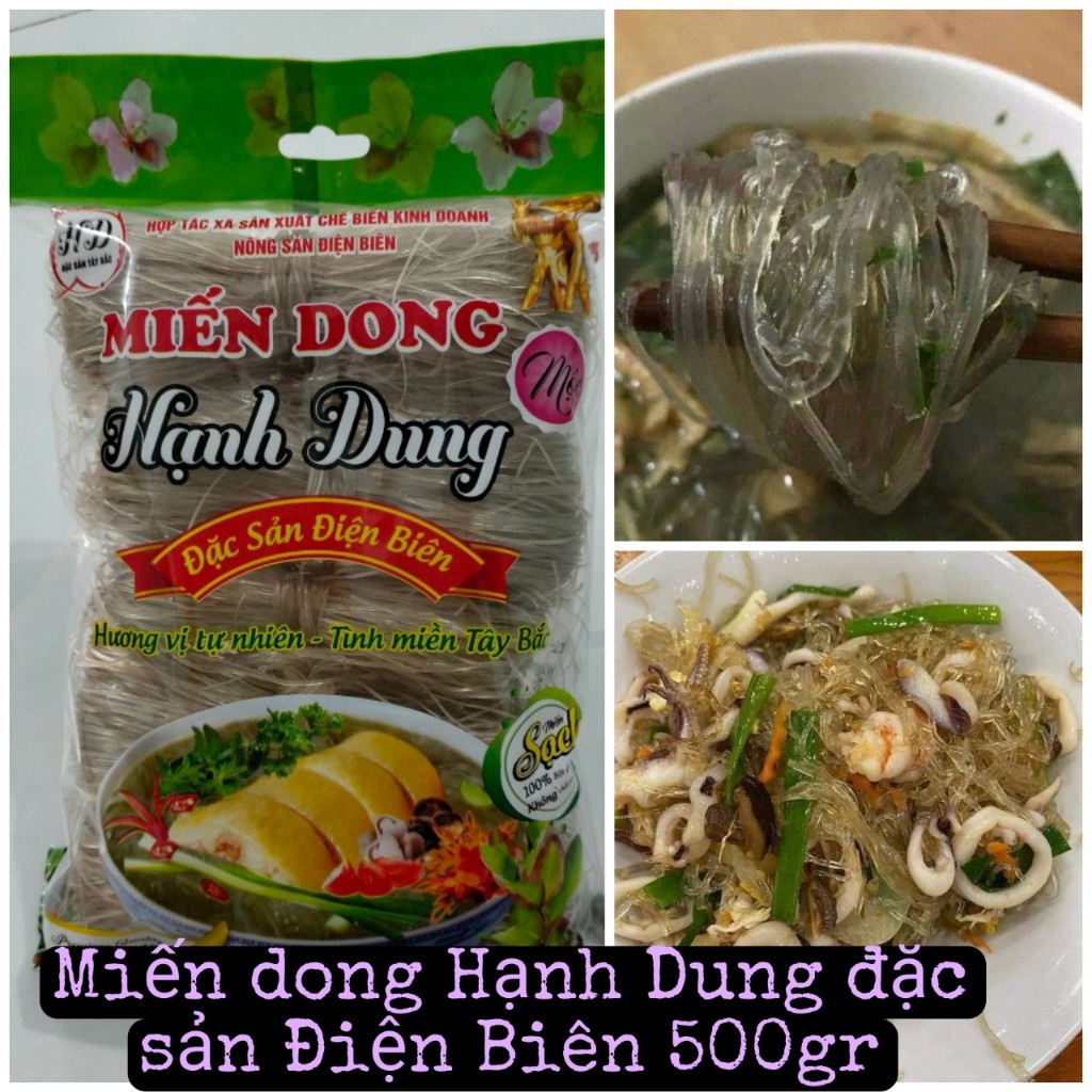 Miến dong riềng đặc sản Điện Biên dai ngon Hạnh Dung gói 500gr | Shopee ...