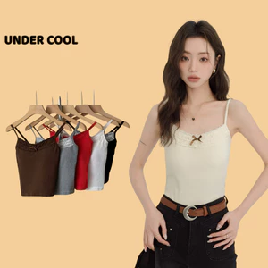 Áo Hai Dây Nữ Cotton Có Đệm Ngực Nguyên Móc UNDERCOOL Phối Viền Ren Nơ Ngực Nữ Tính Nhiều Màu A2D09
