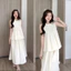 Set áo xếp ly tiểu thư mix chân váy dáng dài phong cách Hàn Quốc siêu xinh sẵn hàng kèm video