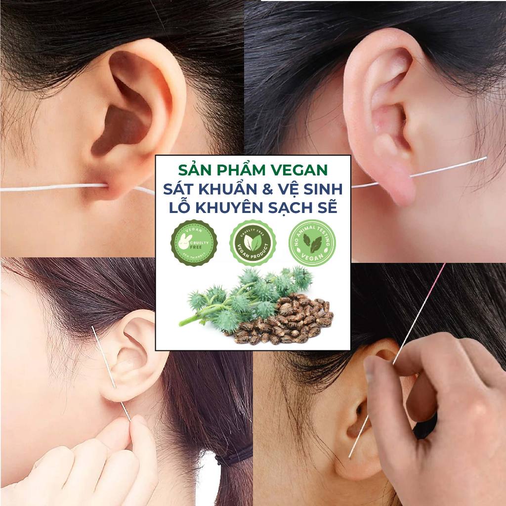 Vệ sinh lỗ xỏ khuyên tai đồ vệ sinh lỗ tai Bellena Piercing Clean & Care