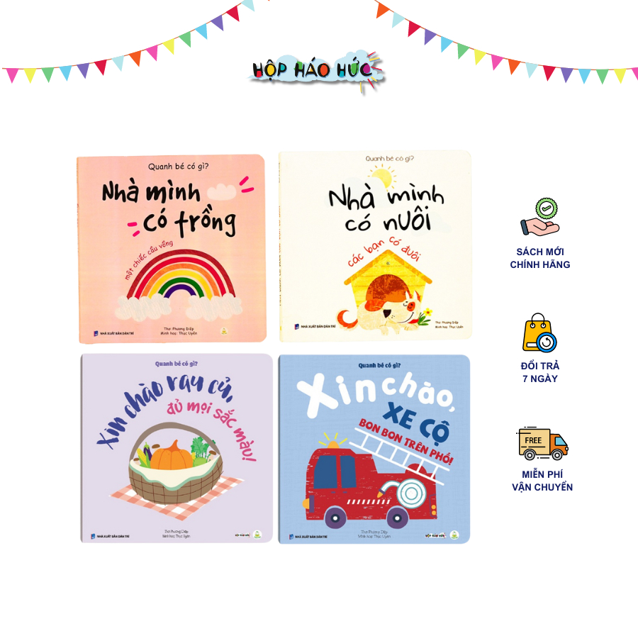 Ảnh Bộ sách thơ Quanh bé có gì Hộp Háo Hức cho bạn nhỏ 0-3 tuổi, giúp dễ dàng ghi nhớ, bắt chước, nâng cao vốn từ vựng 2