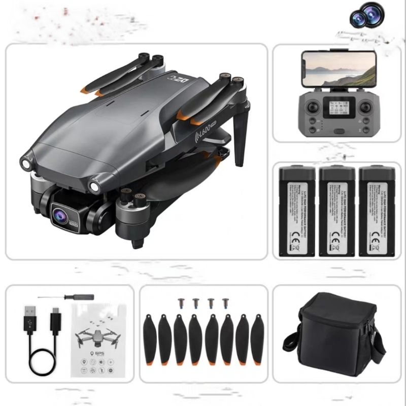Flycam l600 pro mới 2024 khoảng cách bay 3.5km pin trâu | Shopee Việt Nam
