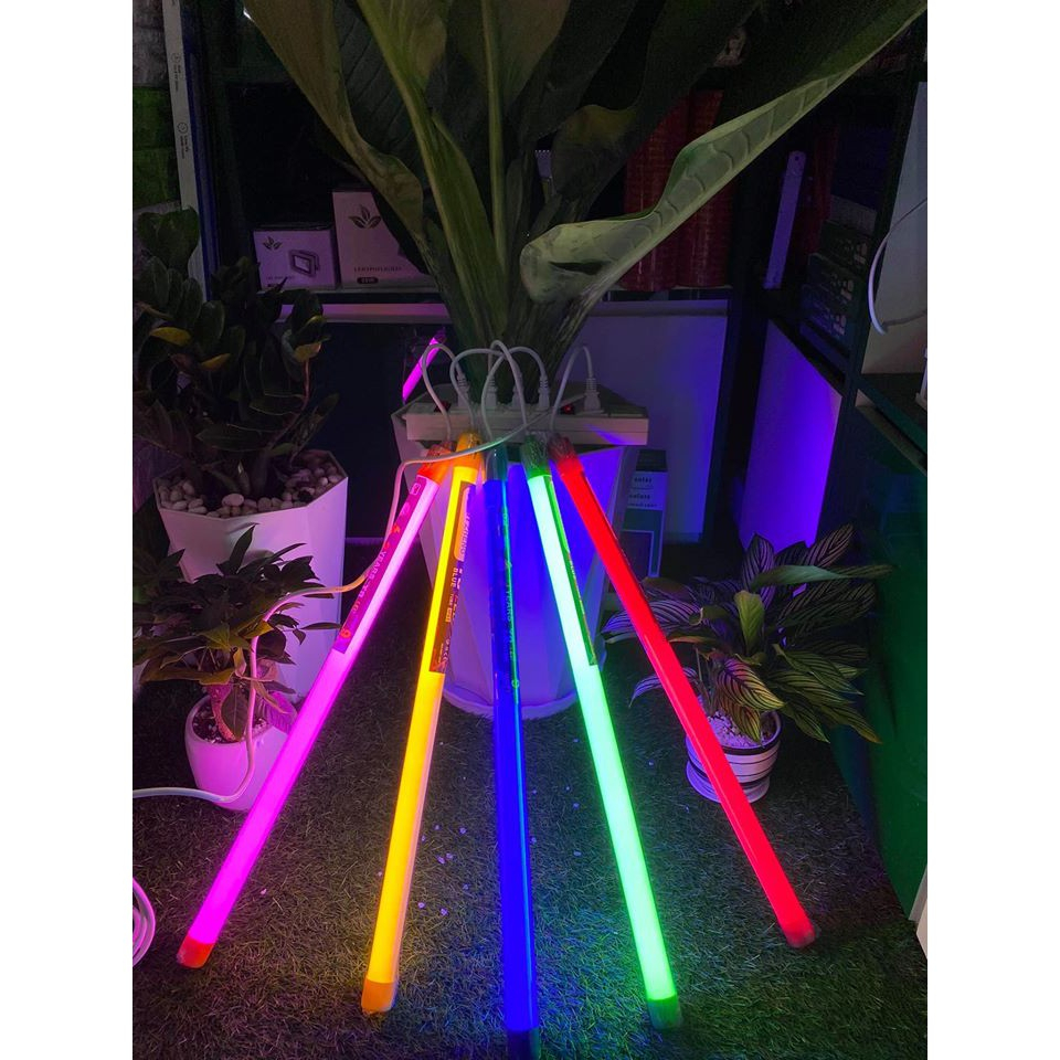 Bóng Đèn LED nhựa T8 - nhiều màu - chuyên decor, trang trí, đèn hắc - Cắm điện 220V 60cm