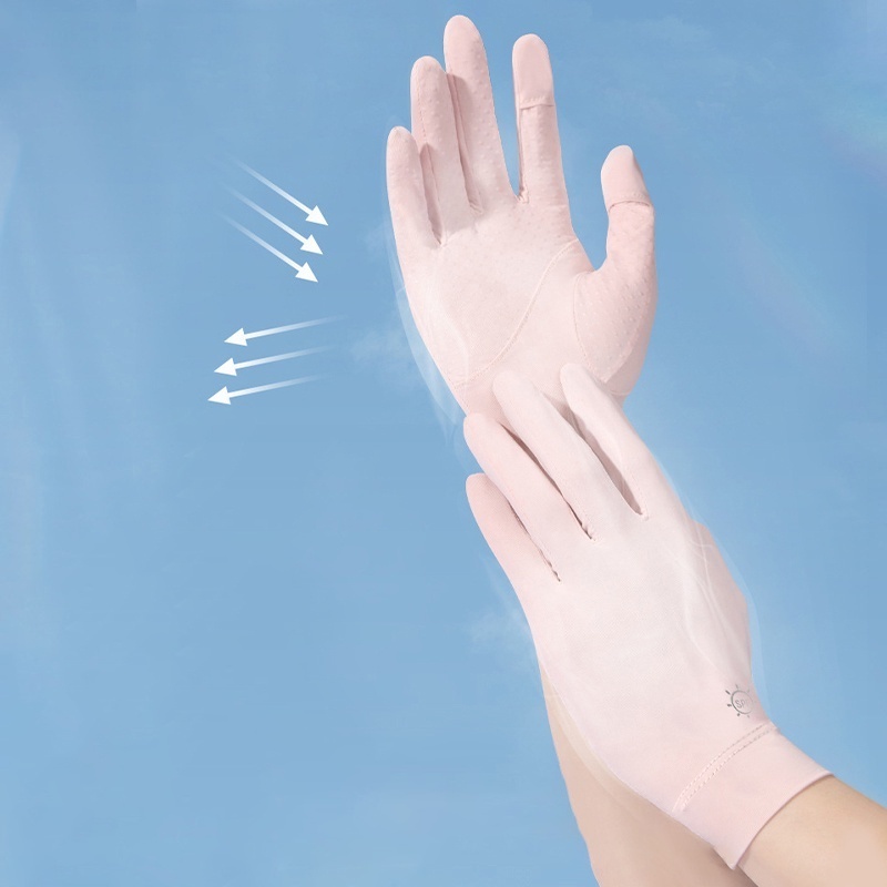 Găng Tay mặt trời Chống Nắng Mùa Hè Chất liệu Vải Băng Lụa  Mát Thoáng Khí Thoải Mái cho việc lái xe