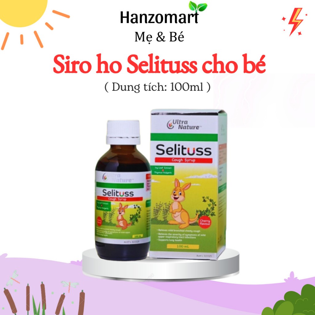 Siro ho cho bé Selituss 100 ml hỗ trợ giảm ho, long đờm - hanzo2009