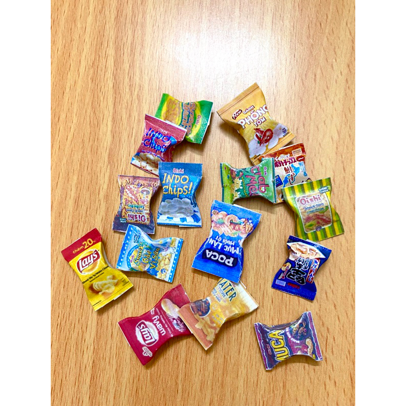 Mô hình Gói snack mini trang trí nhà búp bê DIY minifood | Shopee Việt Nam