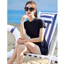 DB007 PX [Size M,L,XL] Bikini đồ bơi đi biển 1 mảnh khoá kéo form short phối Xám kín đáo BIKINI HAN.T SHOP