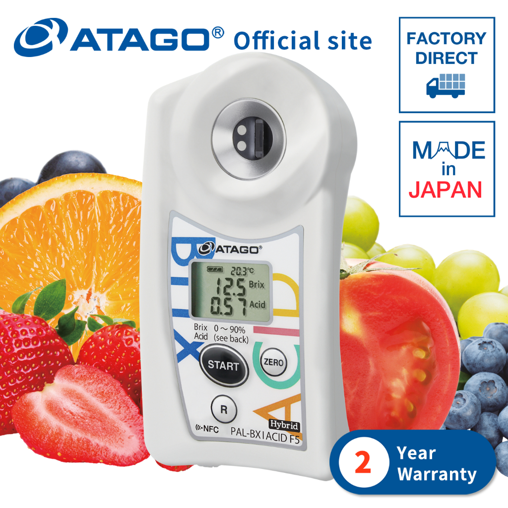 ATAGO Hand-held Pocket Brix-Acidity Meter (Multi Fruits) PAL-BX/ACID F5 ...
