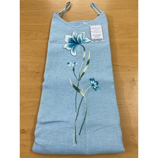 [JUNE LINEN] Đầm dây LINEN TƯNG BỐ WASHED thêu tay có túi sườn. D09