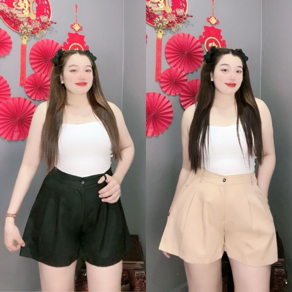Quần Đùi Short Nữ Bigsize(60kg Đến 95kg) Lưng Chun Ống Rộng Lưng Cao MÃ Q8