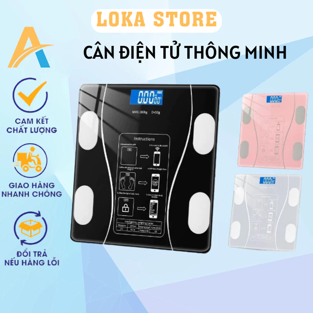 Cân Điện Tử cân sức khoẻ Kết Nối Bluetooth Phân Tích Chỉ Số Cơ Thể - Cân Sức Khỏe phân tích chỉ số cơ thể