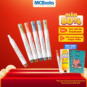 - Bút đánh dấu highlight dạ quang nhiều màu học ngoại ngữ siêu đỉnh MCBooks (Tặng ngẫu nhiên 1 chiếc)