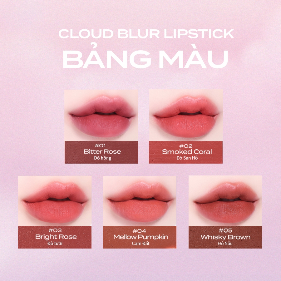 Ảnh Son mịn lì BOM Cloud Blur Lipstick 3,3G 3