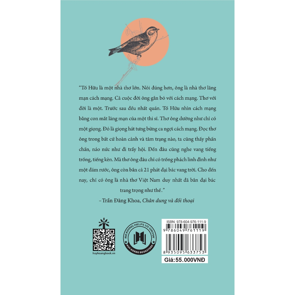 Ảnh Sách - Thơ Tố Hữu, Tái Bản 2024, Huy Hoàng Bookstore 3