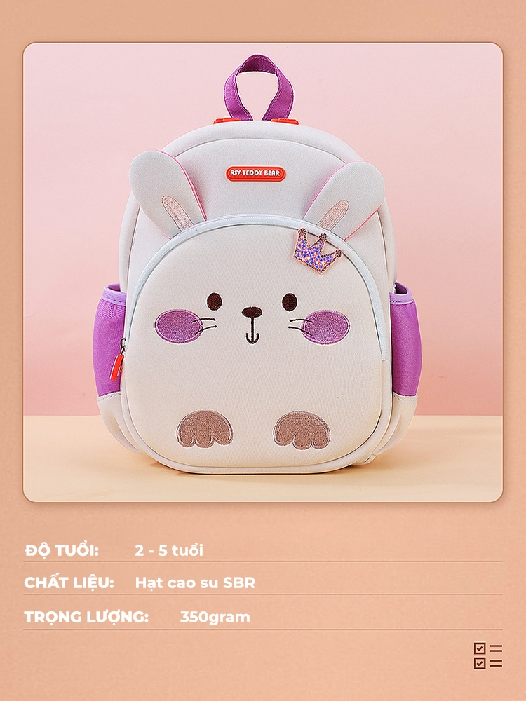 Ảnh Balo cho bé trai bé gái mẫu giáo mầm non 1989KIDS SHOP mềm mại nhẹ nhàng đáng yêu kích thước 29x24x11cm 2