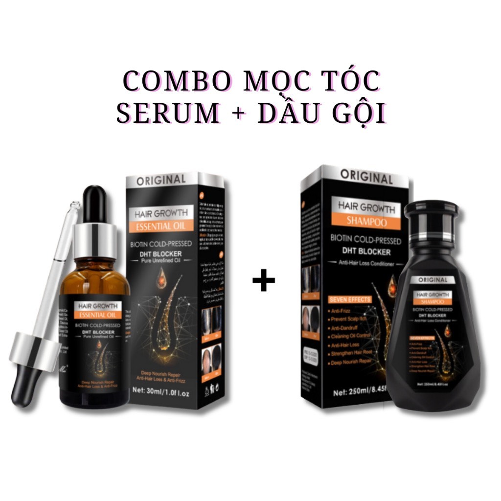 Combo Dầu Gội Và Serum DHT Kích Thích Mọc Tóc