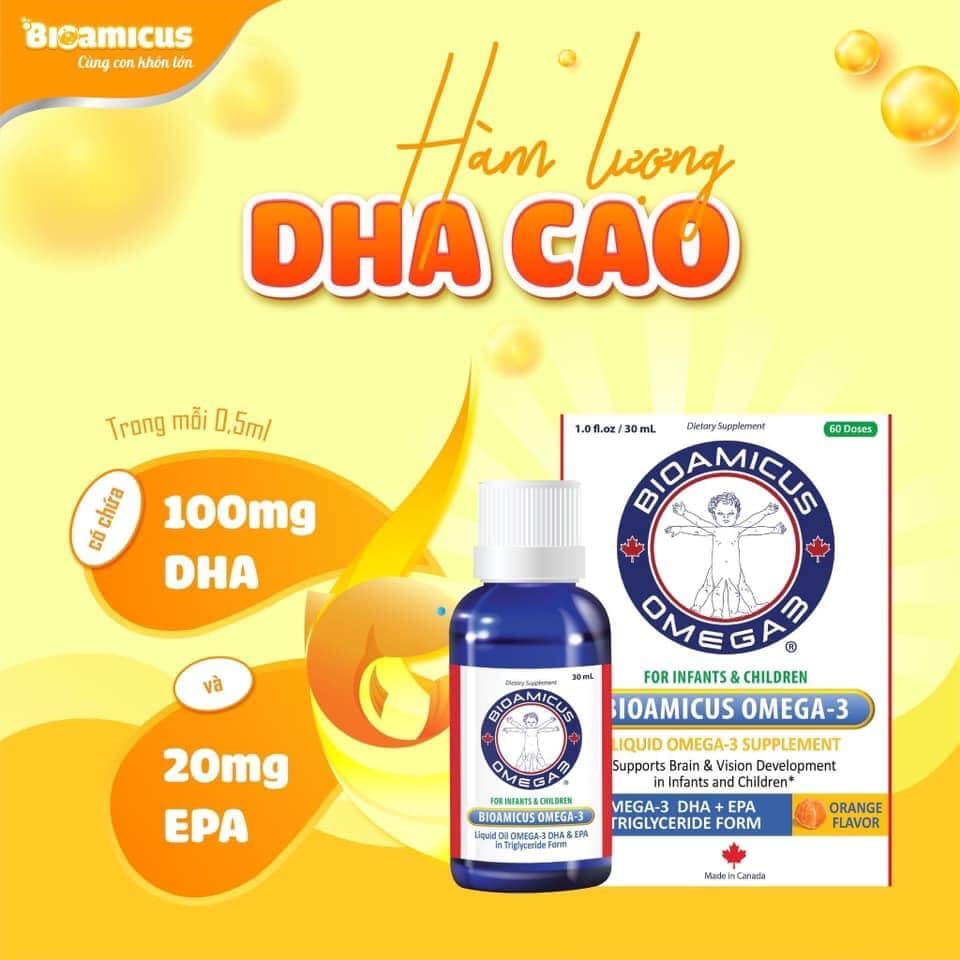 Combo men vi sinh 10 chủng bioamicus dha và d3k2 bioamicus hanzomart