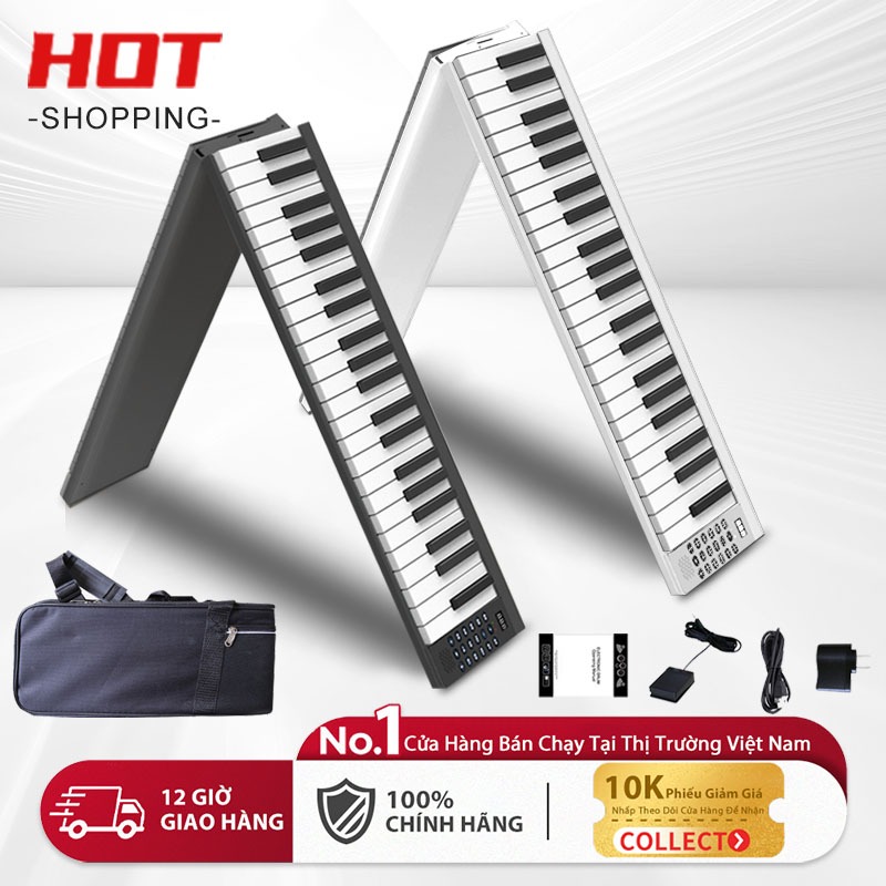 Đàn Piano Điện Gấp Gọn 2024 - 88 Phím Nặng Cảm Lực - Kết Nối Bluetooth ...