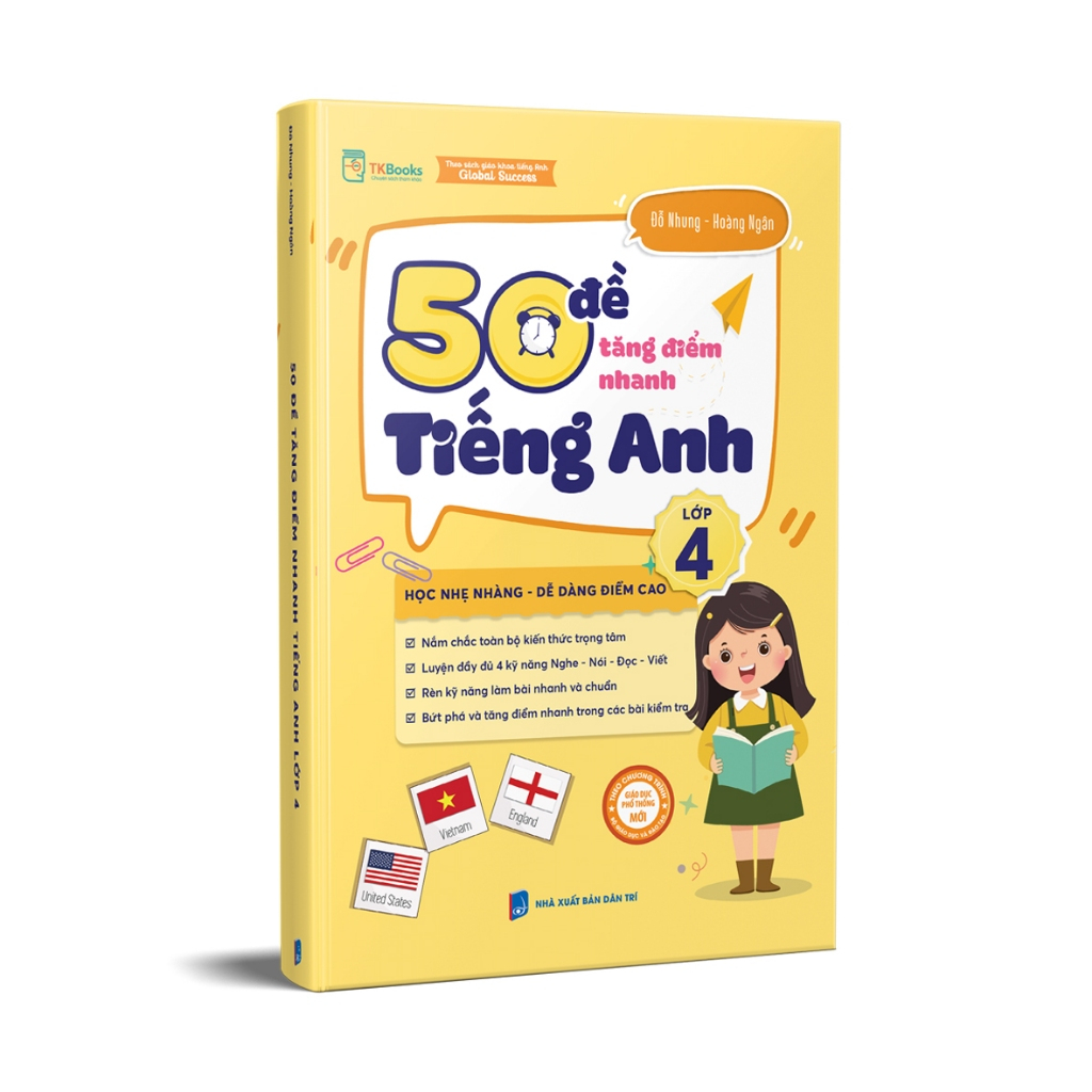 Sách - 50 Đề tăng  điểm nhanh Tiếng Anh lớp 4