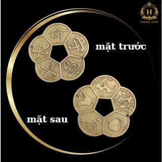 [Giá Sỉ] Đồng xu Hoa Mai kim tien phong thủy may mắn, phát lộc phát tài - Bỏ Bóp Ví, Tủ Thờ, Két Sắt Ý Nghĩa