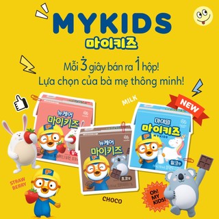 Set 10 hộp TPBS Nucare Mykids Pororo tặng thạch Catch! Teenieping dâu/socola/sữa/chuối/việt quất DAESANG WELLIFE 150ml