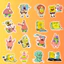 Set 60 Sticker SpongeBob Bọt Biển Cute Chống Nước Dán Laptop Vali Mũ Bảo Hiểm