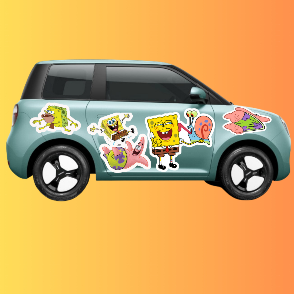 60 Sticker Bọt Biển zalo cute phô mai que
