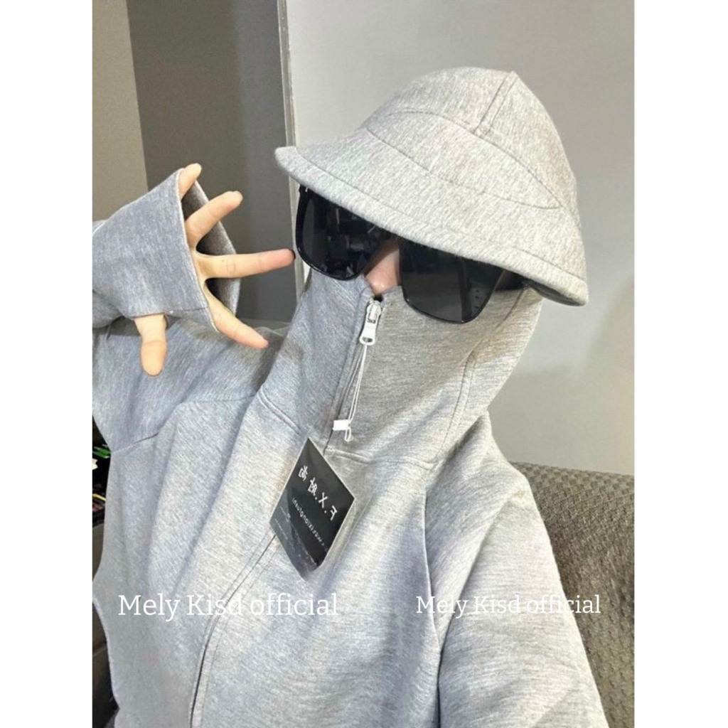 Áo Chống Nắng Cánh Dơi Cho Nữ Chống Nắng Chống Tia UV Mũ To Chất Umì Nỉ Co Giãn Mát Thấm Hút Mồ Hôi