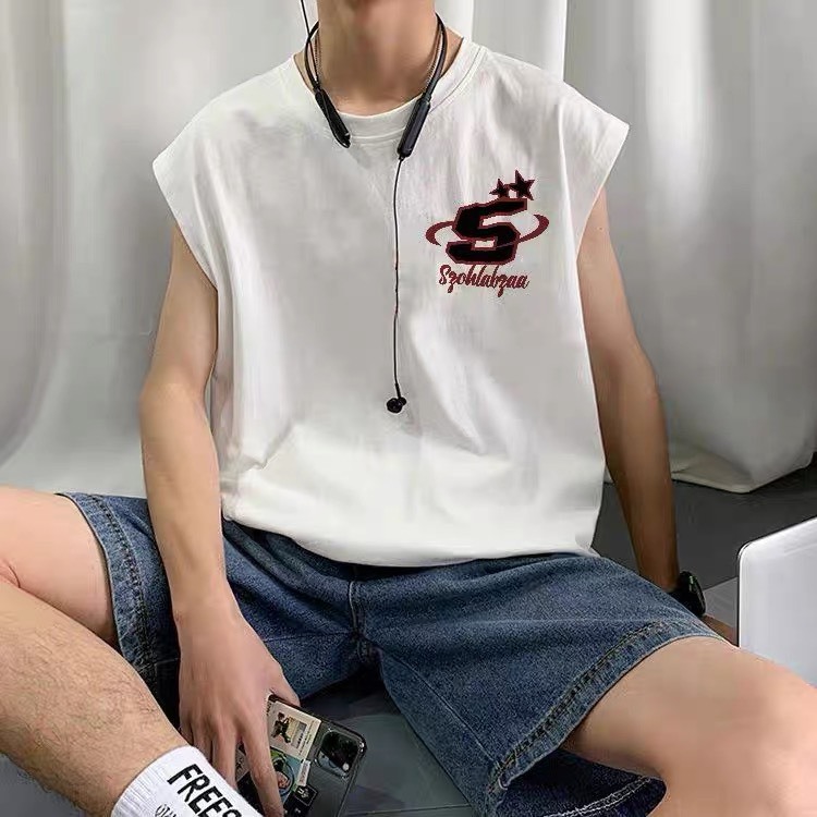 Áo Ba Lỗ Nam Tank Top Họa Tiết AXGU SELVFG JayZey Rộng Rãi Thoáng Mát Chất Vải Cotton