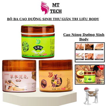Cao Đắp Nóng Dưỡng Sinh Ba Loại Cao Bách Thảo | Cao Gừng Cao Ngải Cứu Đắp Body Giảm Đau Xương Khướp Tri Liêu