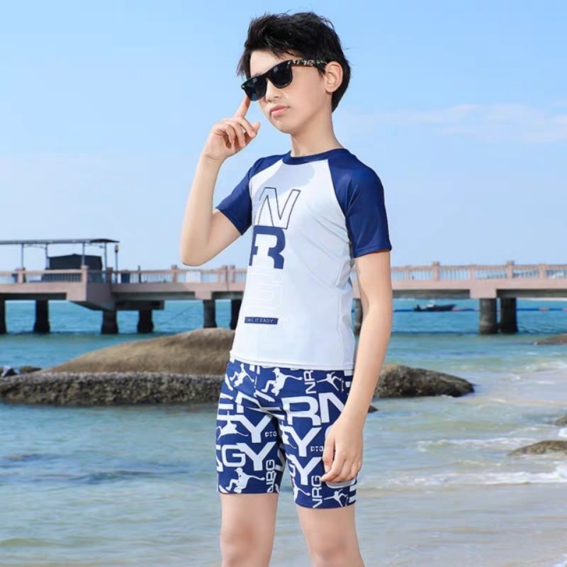 Bộ đồ bơi , bộ quần áo tắm cho bé size từ 24-48kg thiết kế ngắn tay , chống nắng khi bơi