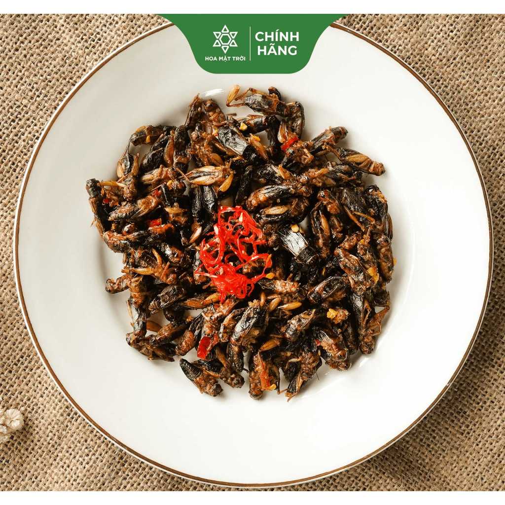 [Sỉ toàn quốc 50gr]Dế rang me ăn liên - Món nhậu bắt mồi - Hoa Mặt Trời Farm