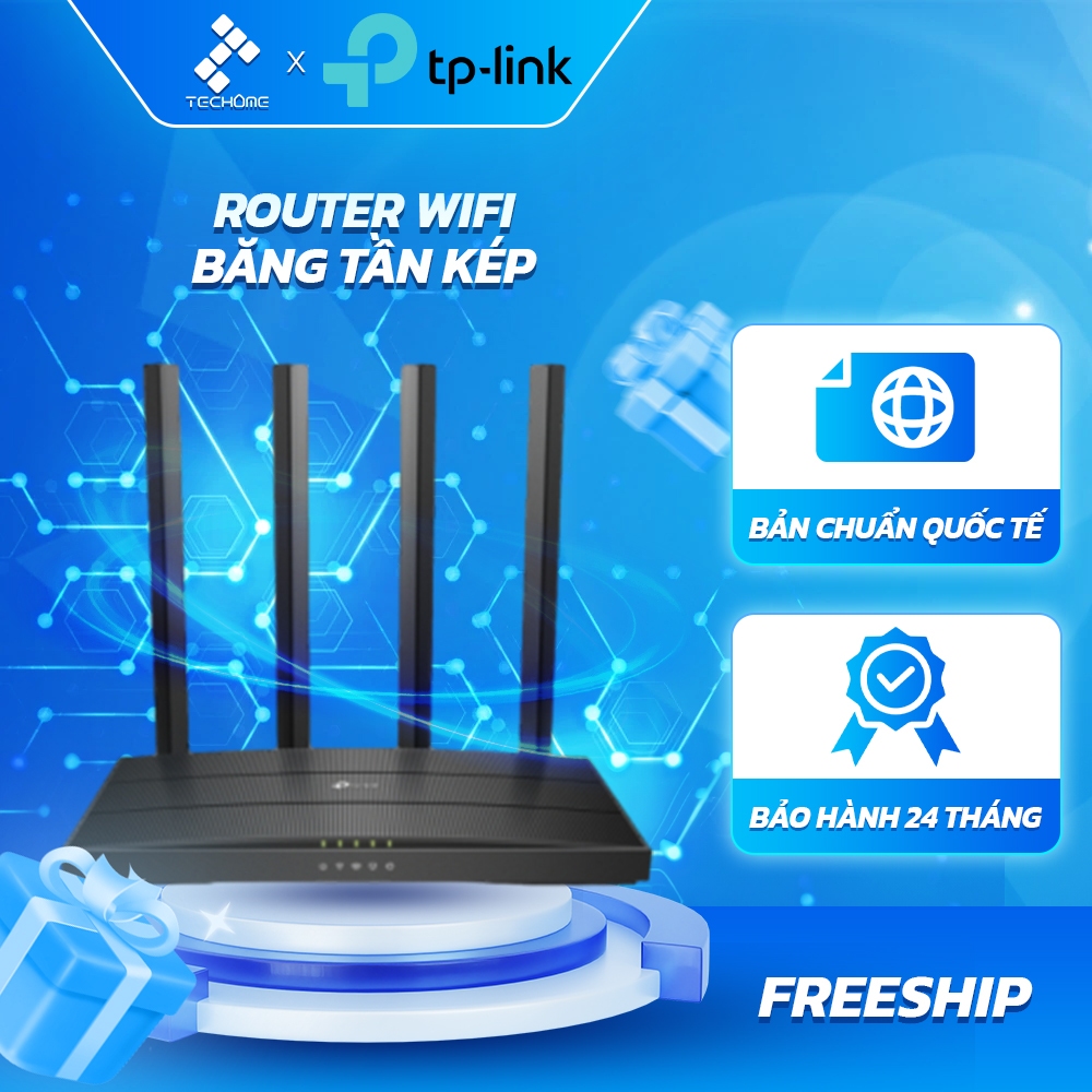 Bộ phát Wifi Router wifi AC1200 Archer C6 Gigabit MU-MIMO băng tần kép ...