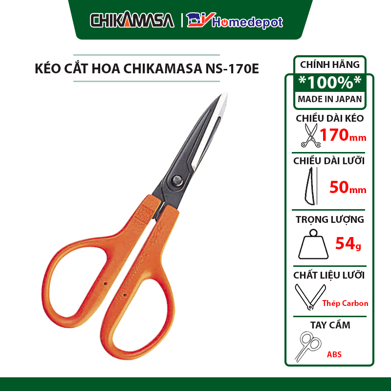 Kéo cắt hoa Nhật Bản Chikamasa NS-170E
