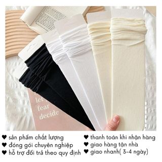 Tất Trơn Mỏng Trắng Đen Nam Nữ Cao Cổ Thể Thao Thoáng Mát Mùa Hè T68