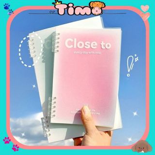 Sổ A5 Còng Nhựa Ghi Chép Tay Cute Mini Dòng Kẻ Ngang Timo VPS27