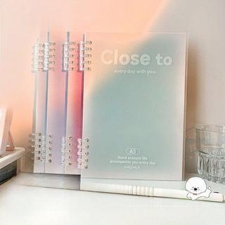 Sổ A5 Còng Nhựa Ghi Chép Tay Cute Mini Dòng Kẻ Ngang Timo VPS27