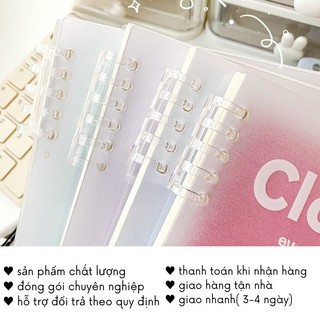 Sổ A5 Còng Nhựa Ghi Chép Tay Cute Mini Dòng Kẻ Ngang Timo VPS27