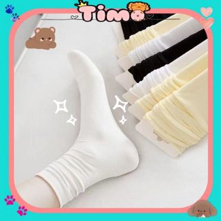 Tất Trơn Mỏng Trắng Đen Nam Nữ Cao Cổ Thể Thao Thoáng Mát Mùa Hè T68