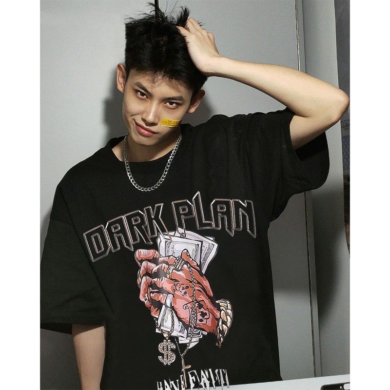 Áo Thun Nam Nữ Họa Tiết PK PLAN JayZey Phông Tay Lỡ Chất Vải Cotton Co giãn Chuẩn Form Unisex