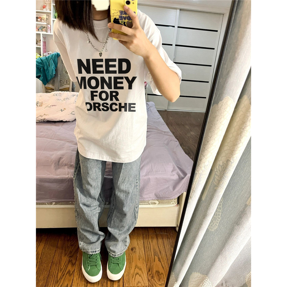 Áo Thun Nam Họa Tiết Chữ NeedMoney JayZey Phông Tay Lỡ Chất Vải Cotton Co giãn Chuẩn Form Unisex