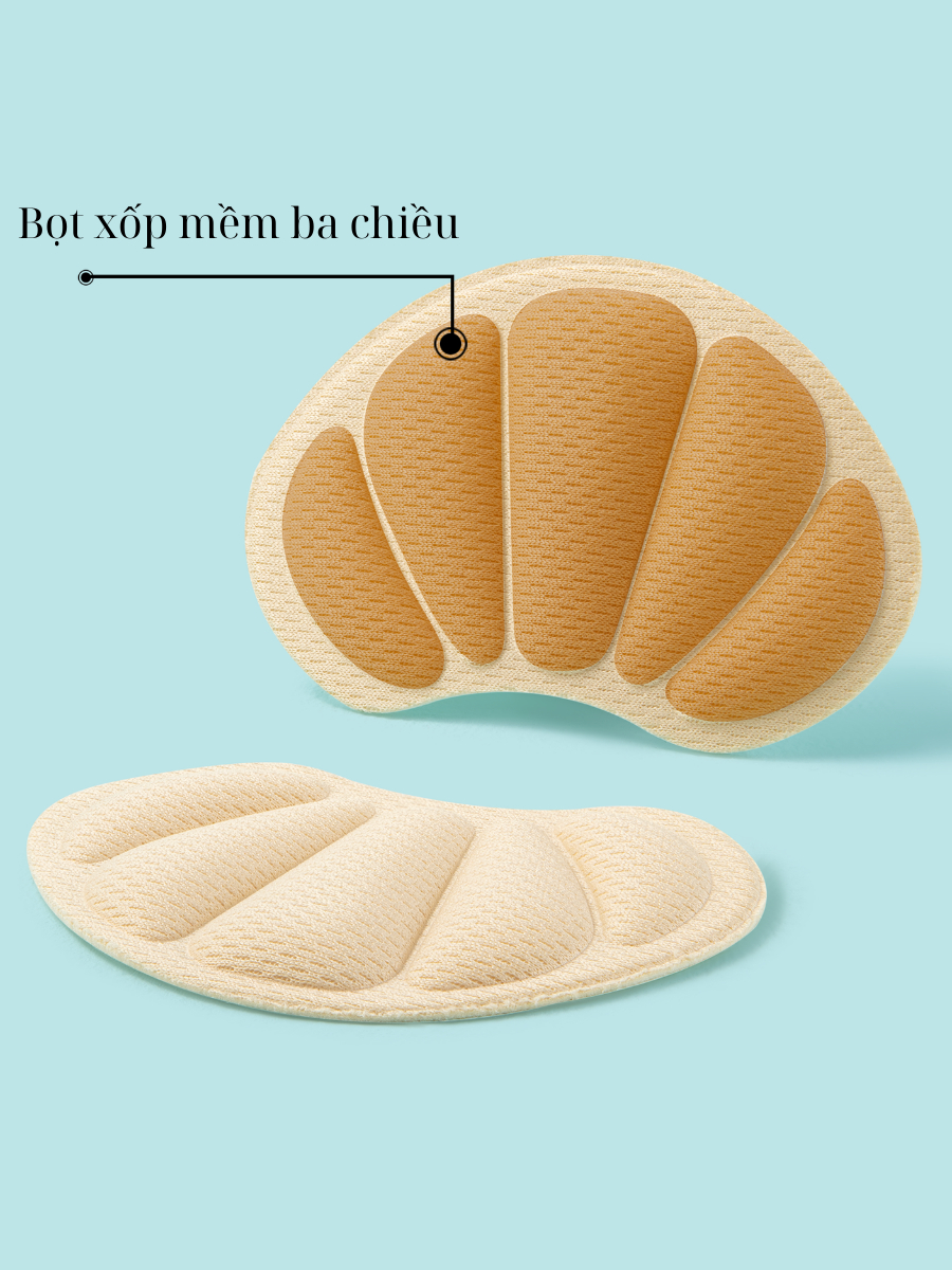 Ảnh Miếng Dán Lót Gót Giày Vỏ Sò MINSU M5514 Đệm Chống Trầy Chân, Bị Rộng Chuyên Cho Giày Cao Gót, Thể Thao Nữ 4