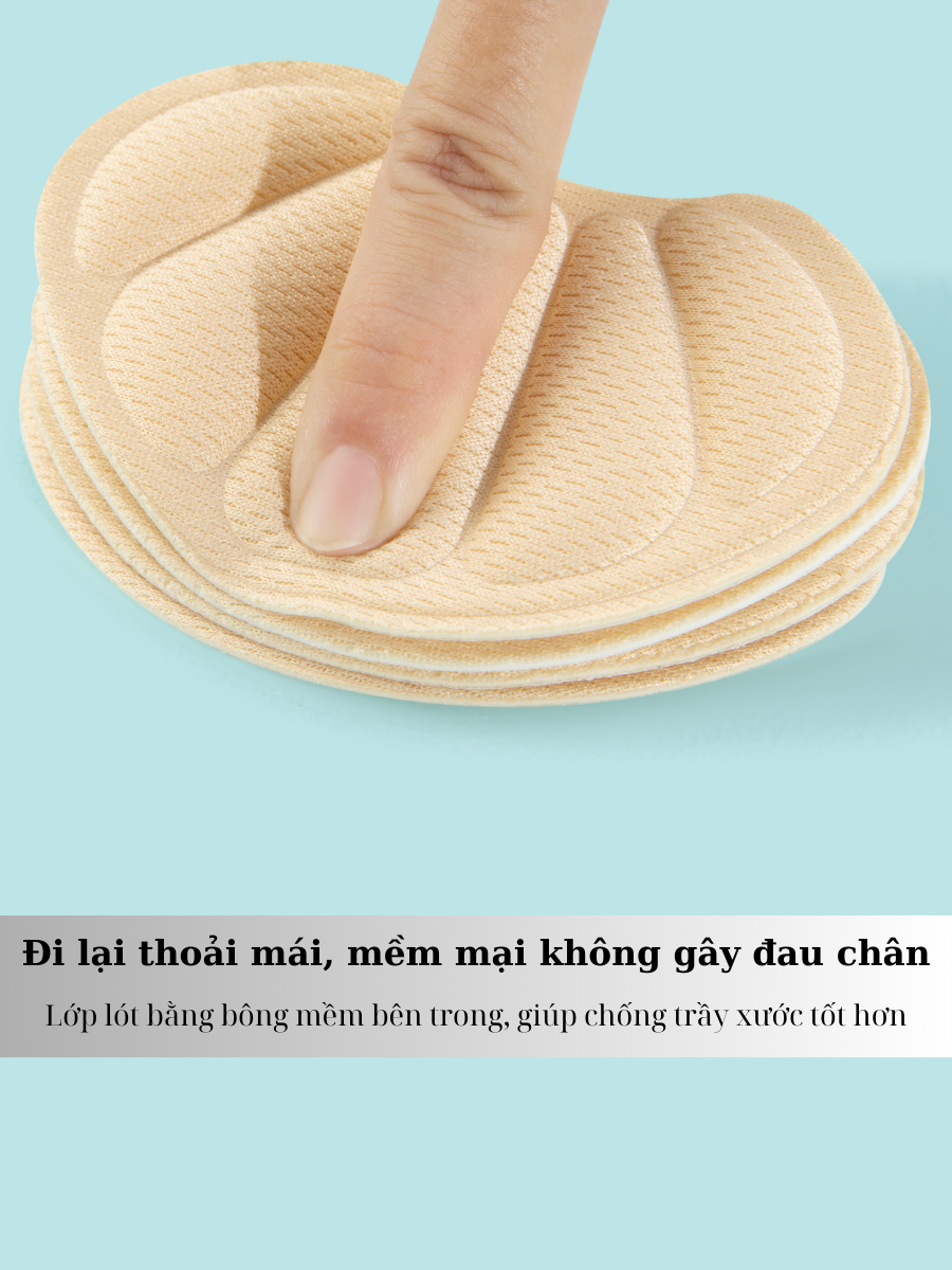 Ảnh Miếng Dán Lót Gót Giày Vỏ Sò MINSU M5514 Đệm Chống Trầy Chân, Bị Rộng Chuyên Cho Giày Cao Gót, Thể Thao Nữ 3