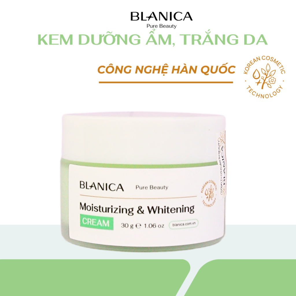 Ảnh Kem dưỡng cấp ẩm dưỡng da sáng khỏe đều màu BLANICA Moisturizing & Whitening Cream ngăn ngừa lão hóa 30g 2