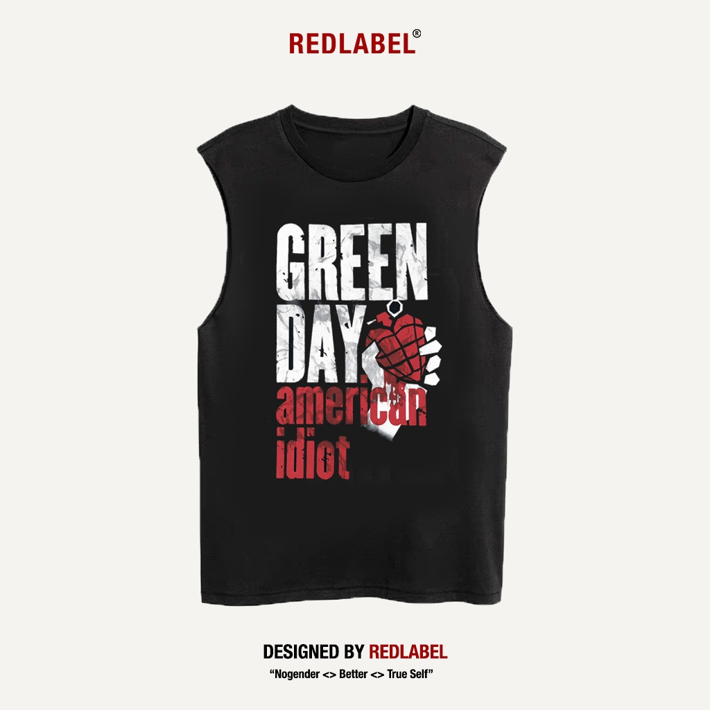 Áo Ba Lỗ GREENDAY Tanktop, Áo Sát Nách REDLABEL Cotton Dày Dặn In Họa Tiết GREENDAY Phong Cách Unisex TT15