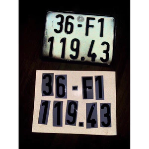 decal chiếu phản Quang Phục hồi biển số xe máy kèm miếng dán và số phản Quang