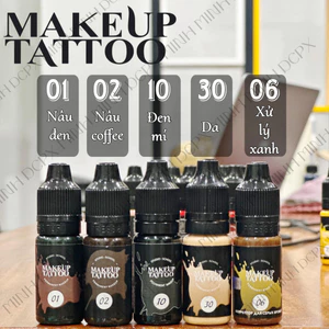 Mưc MakeUp Tattoo - Nga Phun Mày, Môi, Mí Gốc Bột Nước