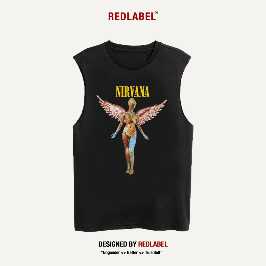 Áo Ba Lỗ REDLABEL "ANGEL", Áo Tanktop Cotton Dày Dặn in họa tiết Phong Cách Unisex TT5