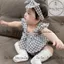Set bodysuit kẻ caro TẶNG KÈM TUBAN cho bé size 5-13kg hàng loại 1